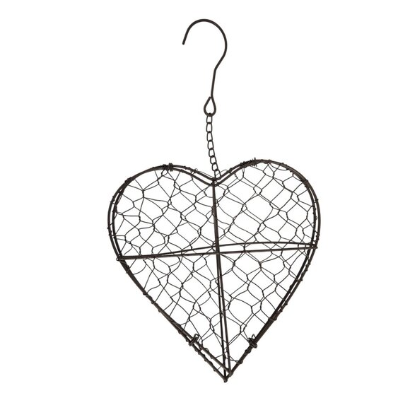 Heart Shaped Metal Wire Hanging Frame Succulent Wreath Planter Decor - Picture 6 of 11